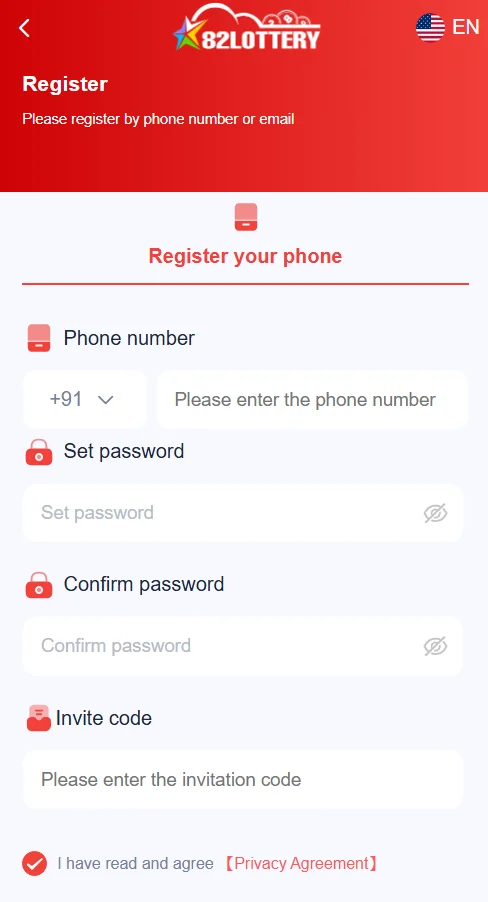 82 lottery register page